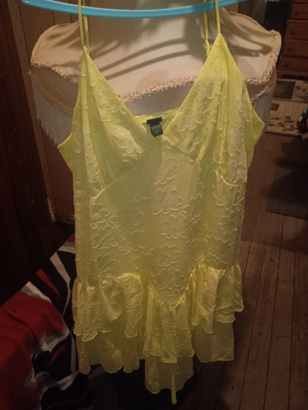 wild fable Yellow Lace Trim Sleep Cami